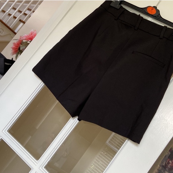 Zara High Rise Shorts Flowy With Button Black Size M - Picture 5 of 9